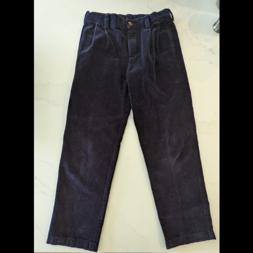 Boys Brooks Brothers Navy Corduroy Pants Sz 10 EUC